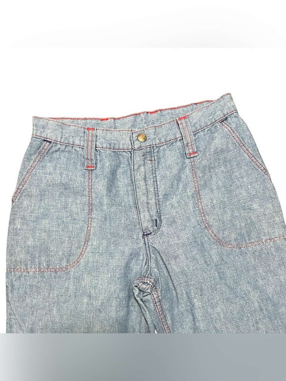 Vintage 70s Wrangler Light Wash Retro Flare Bell Bottoms High Waist Size 27 x 29 - Picture 4 of 9